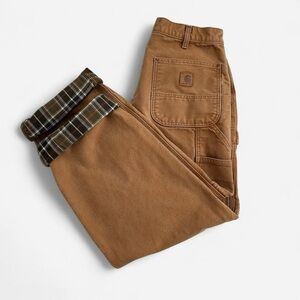 Carhartt Loose Fit Flannel Lined Workwear Carpenter Denim